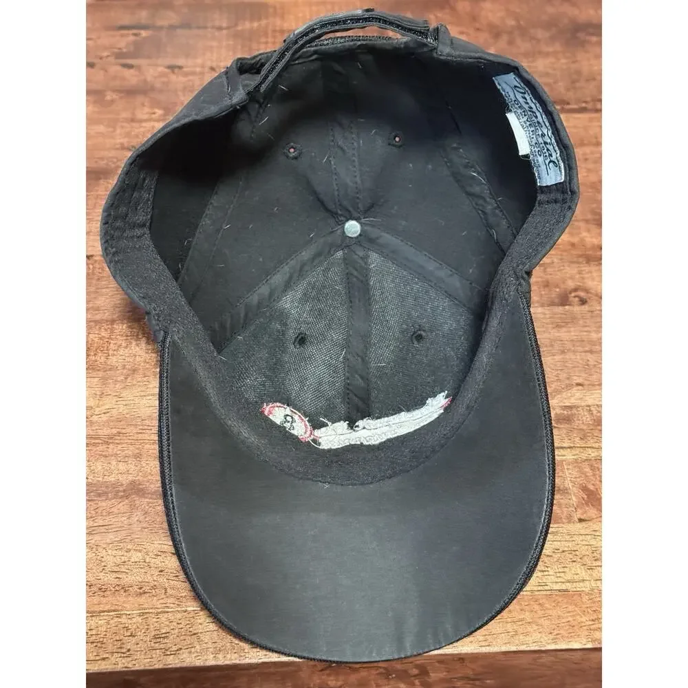 Vintage Imperial Pinehurst #8 Centennial Hat Strapback Canvas Cap Black